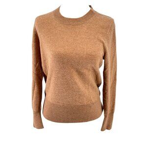 NWT J. Crew Classic fit 100% Cashmere Crewneck Sweater in Heather Camel Sz XS